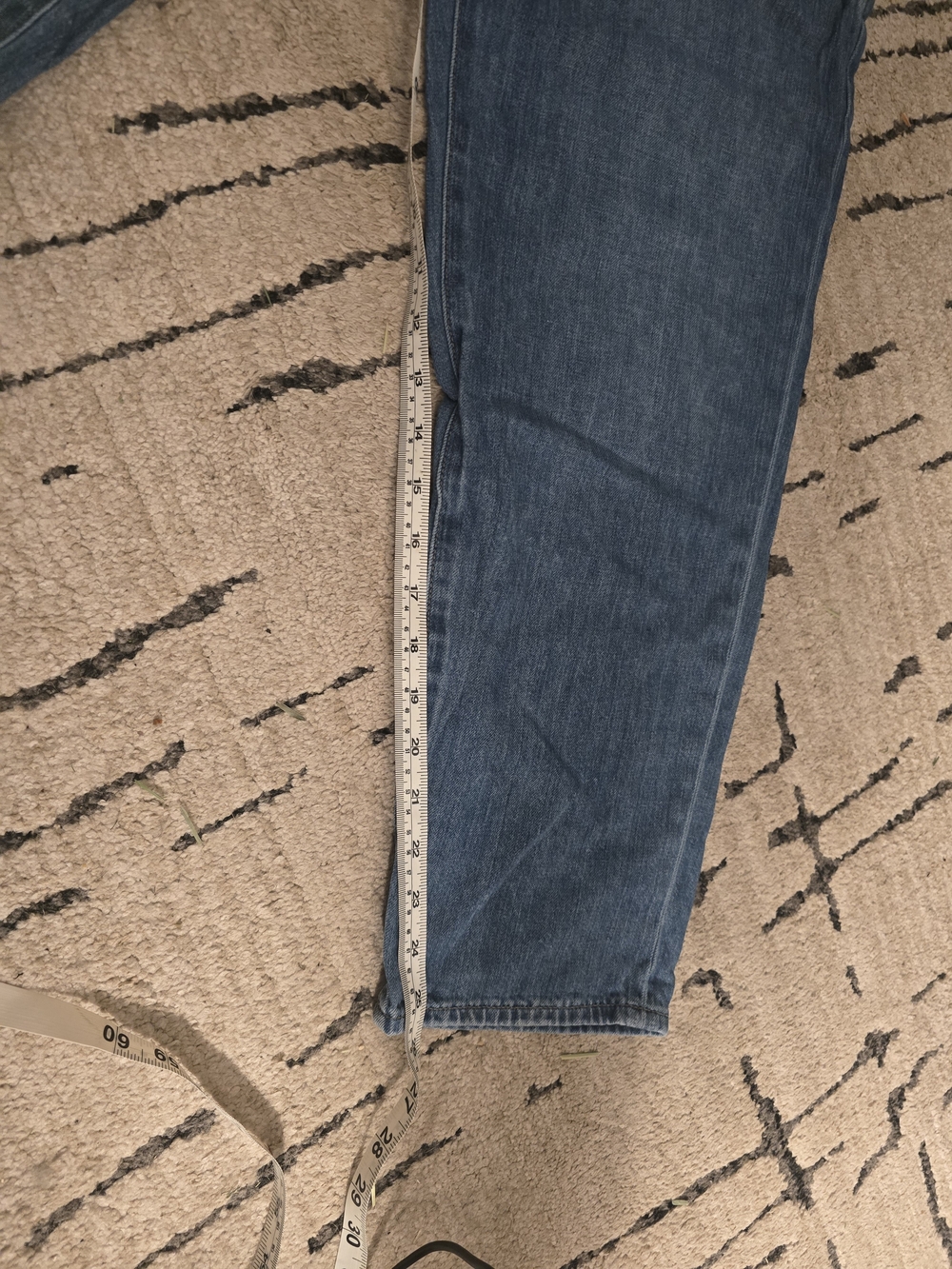 JCrew Womens Cropped Elastic Waist Dark Blue Denim Pants - Picture 2 of 4